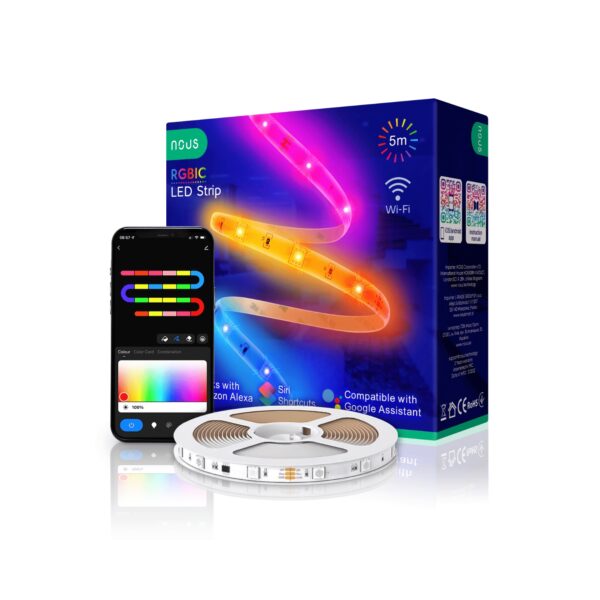 Banda LED Smart Wifi, RGB + IC, Nous, F4, 5m
